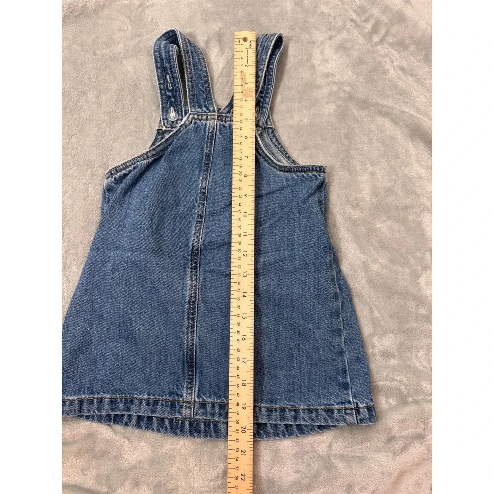 Old Navy Kids Blue Denim Overall Pinafore Dress Medium Wash Size 3T Sleeveless